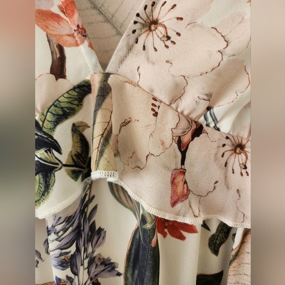 Show Me Your Mumu Virginia Floral Print Babydoll Mini Dress White Womens Small - Picture 6 of 7